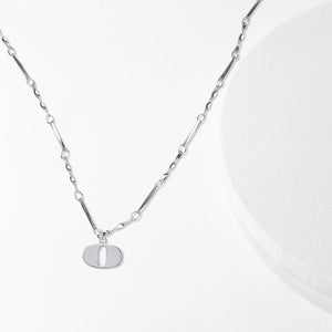 Letter Necklace (O) - Silver